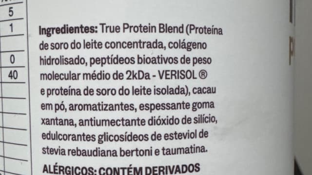 Rótulo do produto True Protein Advanced Wellness
