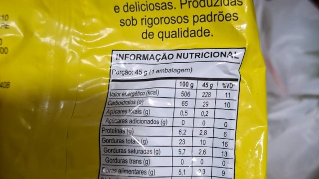 Rótulo do produto Pipoca de Milho Boku's