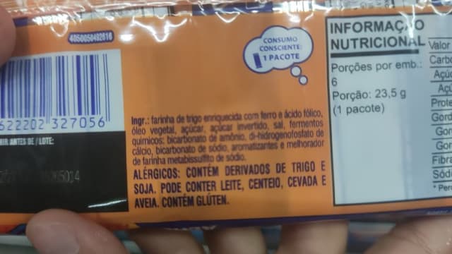 Rótulo do produto Biscoito Salgado / Snack