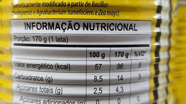 Rótulo do produto Milho em Conserva Salsaretti