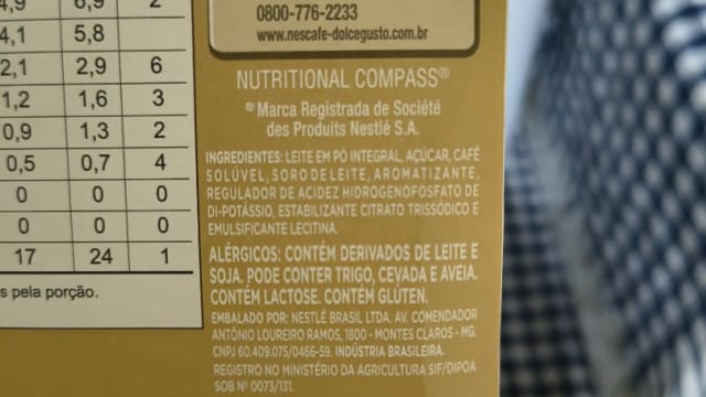 Rótulo do produto Nescafé Dolce Gusto Bebida com Café e Leite
