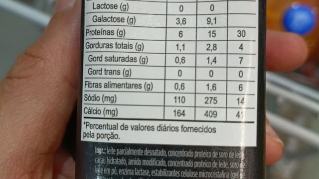 Rótulo do produto Bebida Láctea UHT Proteica Sabor Cacau