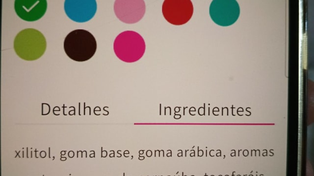 Rótulo do produto Goma de Mascar PÜR