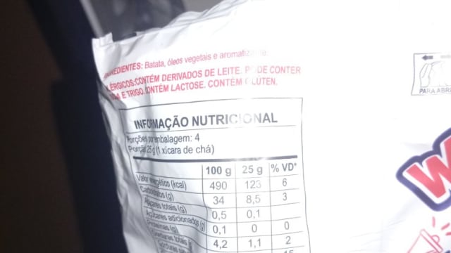 Rótulo do produto Batata Frita Ondulada