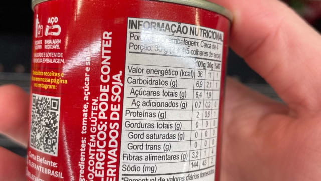 Rótulo do produto Extrato de Tomate Elefante