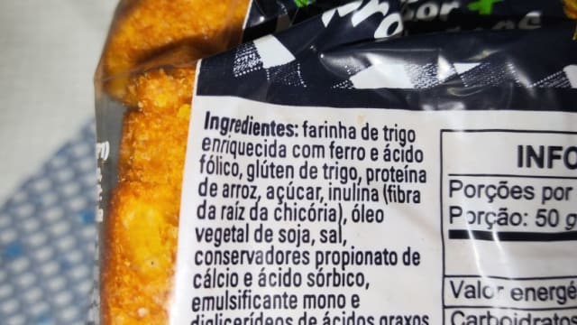 Rótulo do produto Pão de Forma Proteico