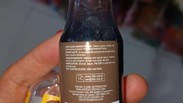 Rótulo do produto Aroma Fab!