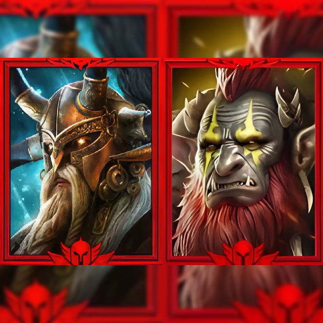 Top Start  Double Mythical Alaz + Gizmak + Armanz the Magnificent + Hakkorhn + Alice + Dryad Nia + Skullcrown + Coldheart + 12 Legendaries + 31 Epic Heroes