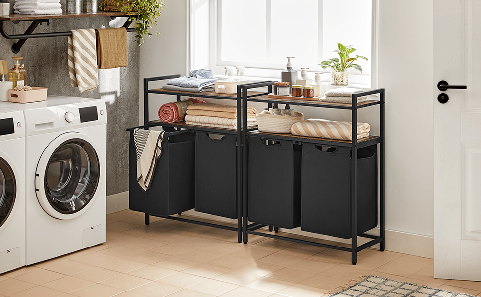 black laundry room