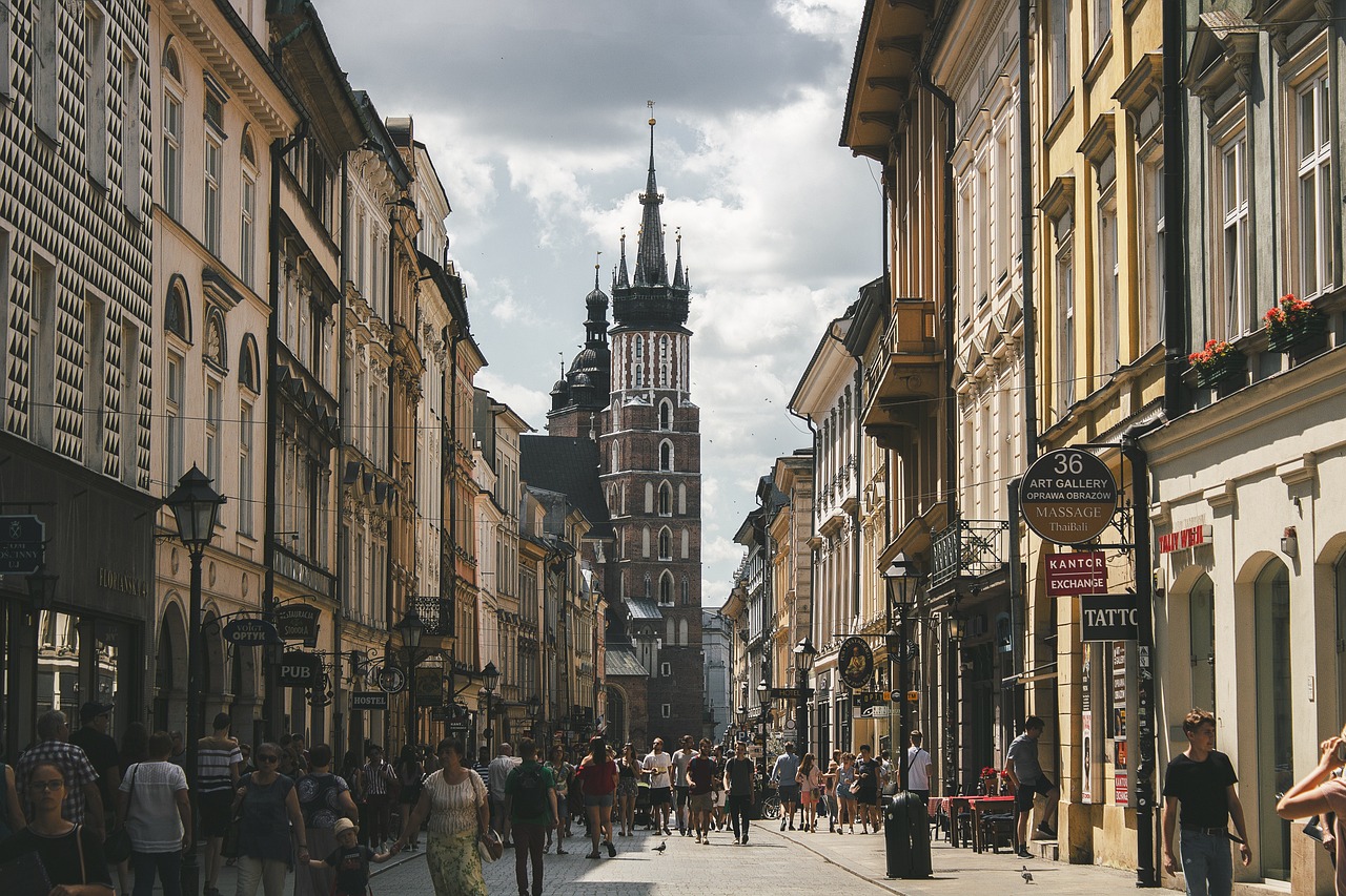 Krakau Polen Sommerfreuden mit Freunden in Krakau