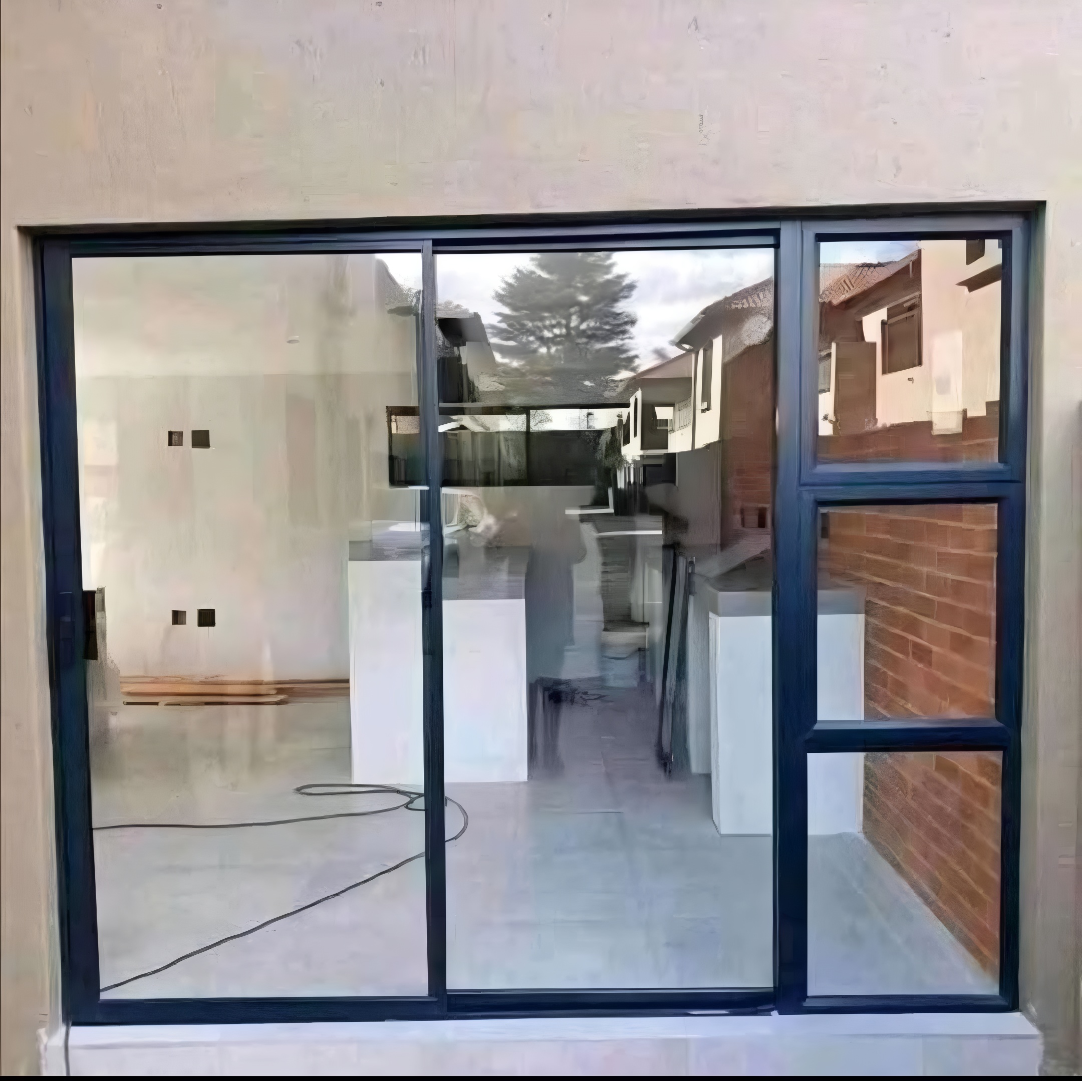 Black Aluminium Sliding Door