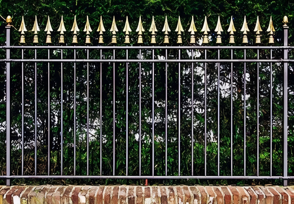 Spear-Top Steel Fence