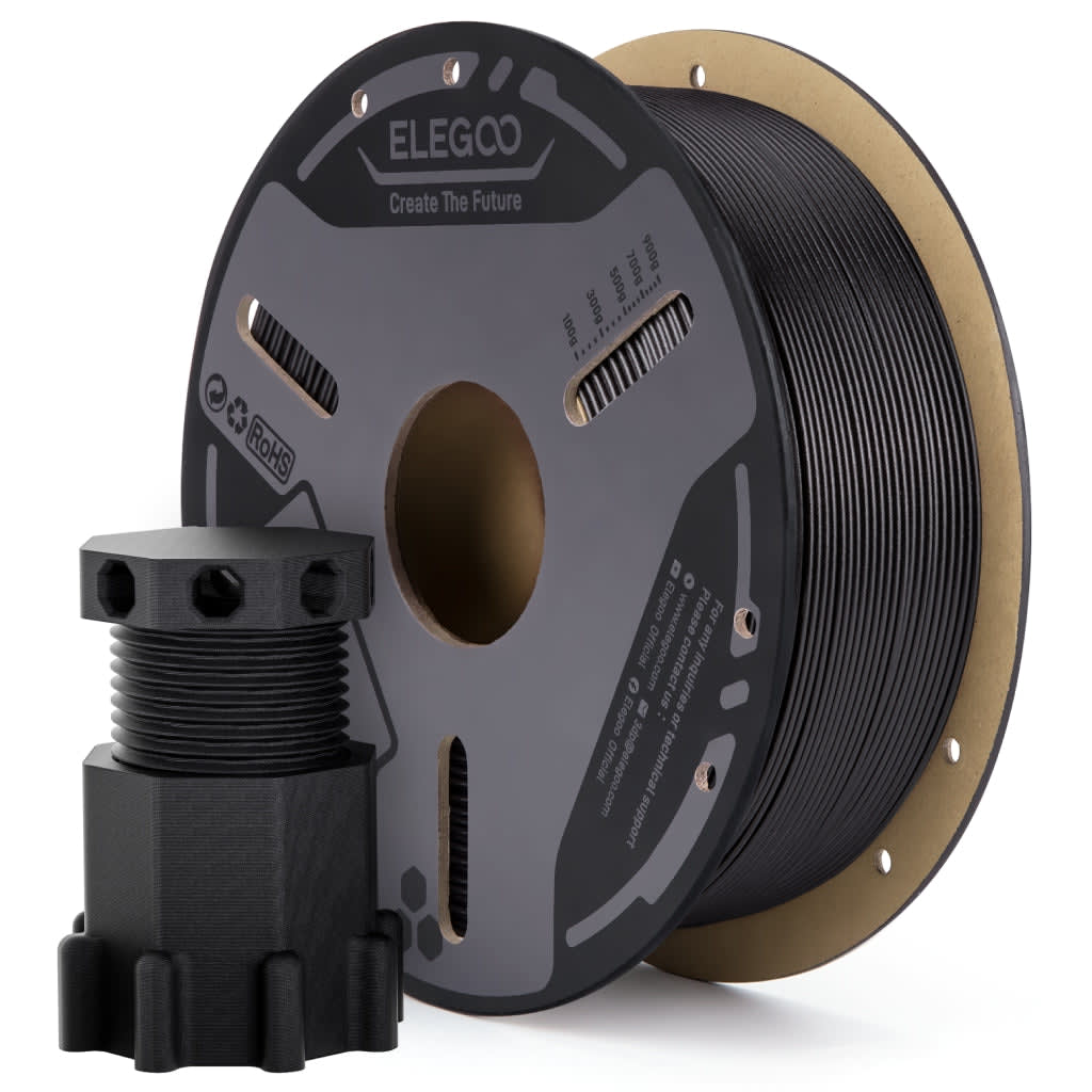 Bobina de filamento PETG-CF Elegoo 1,75 mm, color negro