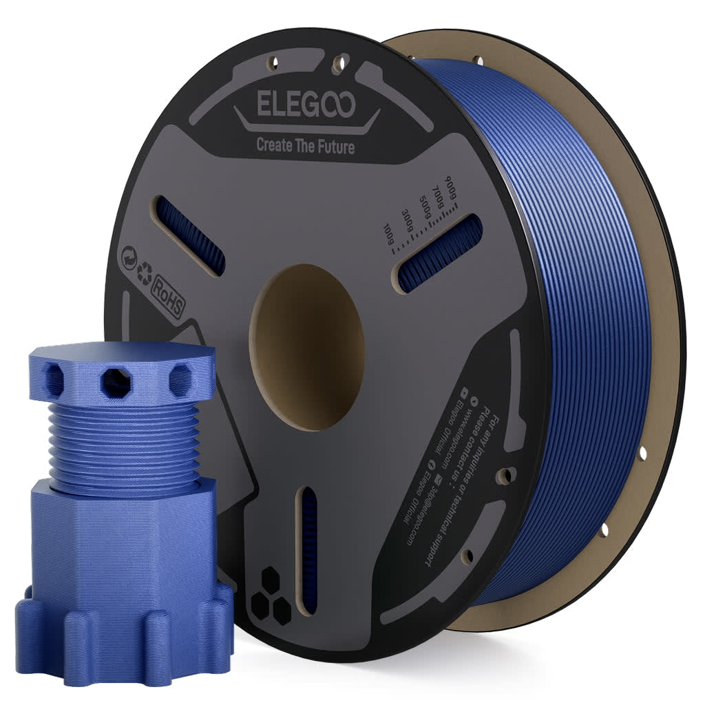 Bobina de filamento PETG-CF Elegoo 1,75 mm, color azul
