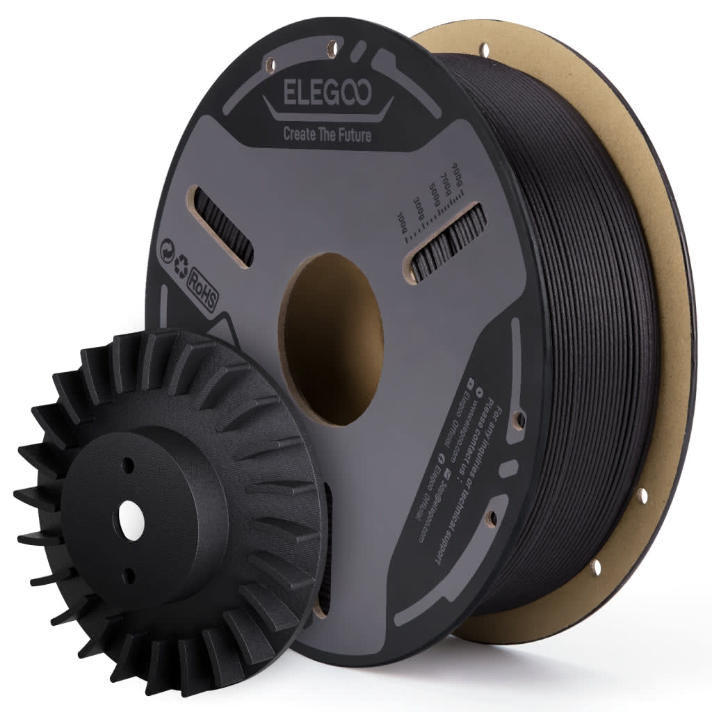 Bobina de filamento PAHT-CF Elegoo 1,75 mm, color negro