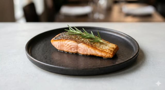 Photo de la recette Pavés de Saumon aux Effluves de Romarin, idée de dîner à 361 kcal par portion