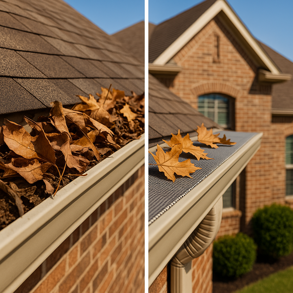 Professional gutter guards installed on Dallas-Fort Worth home