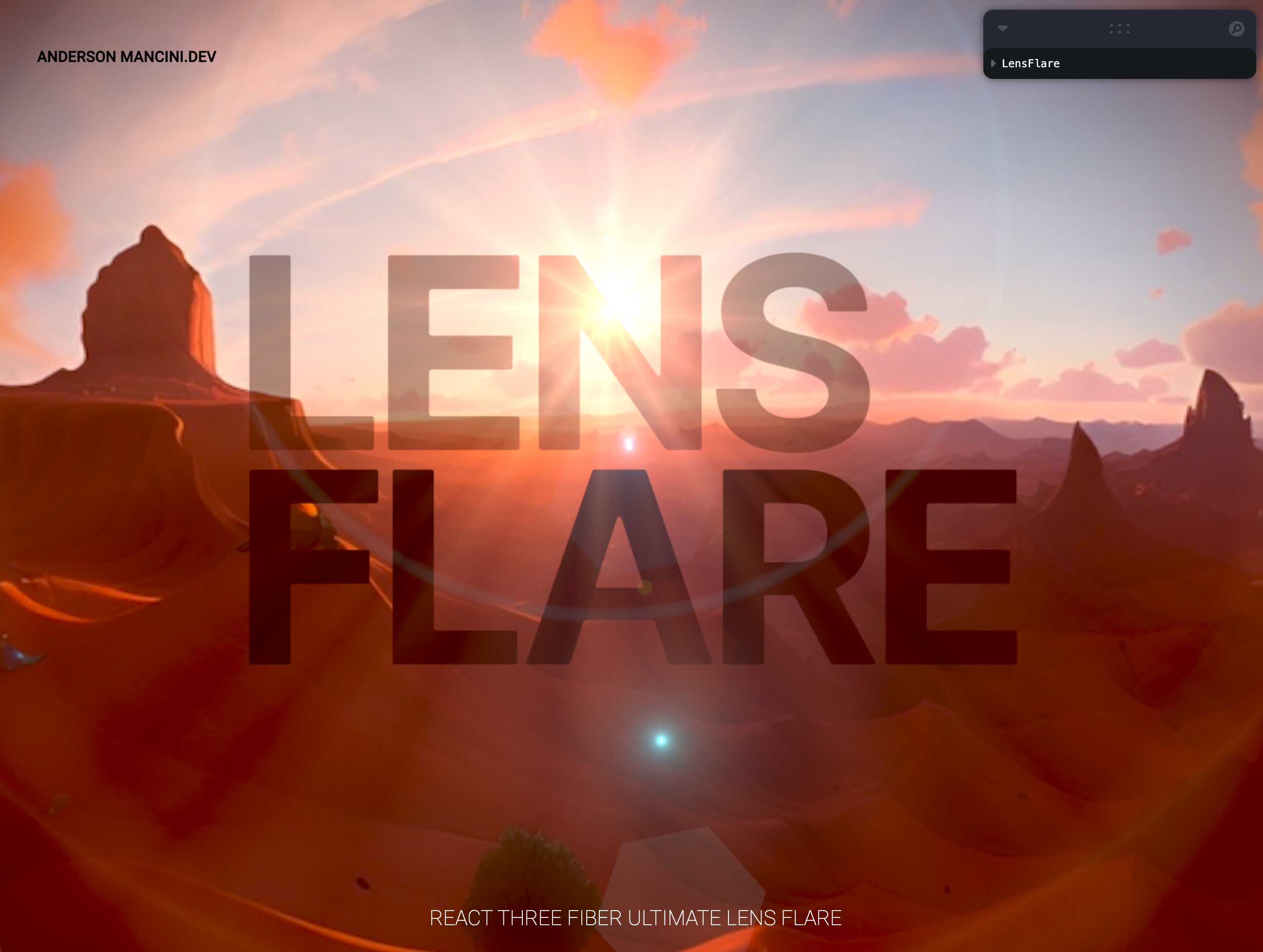 Ultimate Lens Flare for React Three Fiber