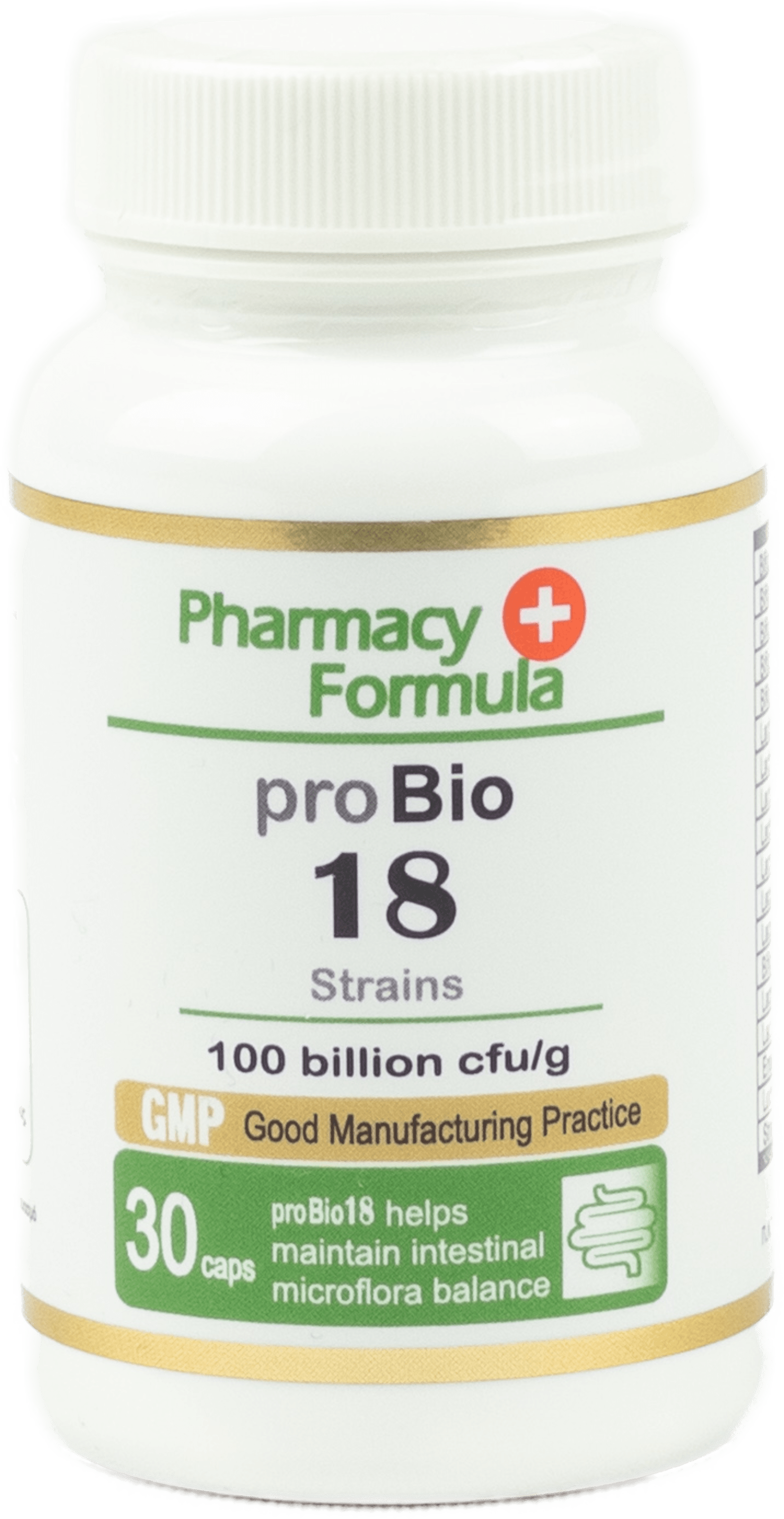 Pharmacy Formula ProBio 18 probiotic supplement, 30 capsules, 100 billion CFU/g