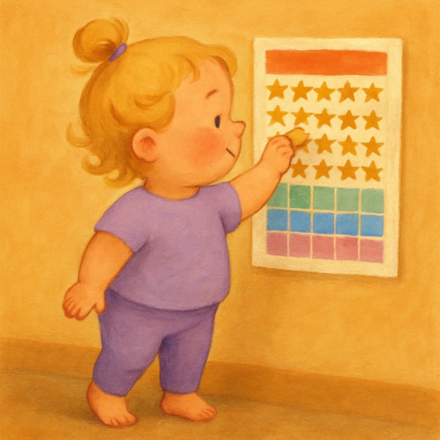 From “Big Potty Adventure”: another star on the chart.