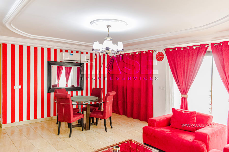 Appartement meublé salon rouge - Douala Ndogbong 3