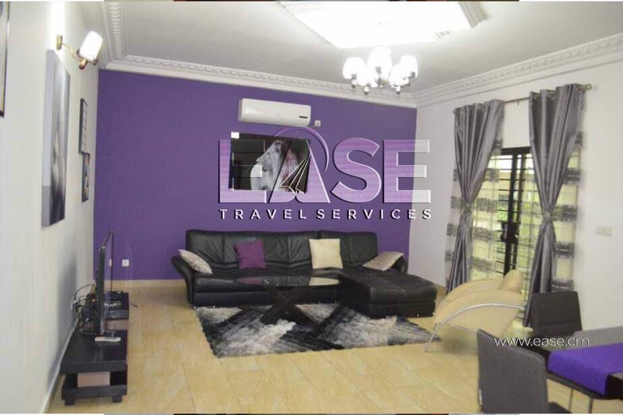 Very nice furnished apartment purple living room - Douala Ndogbong 3