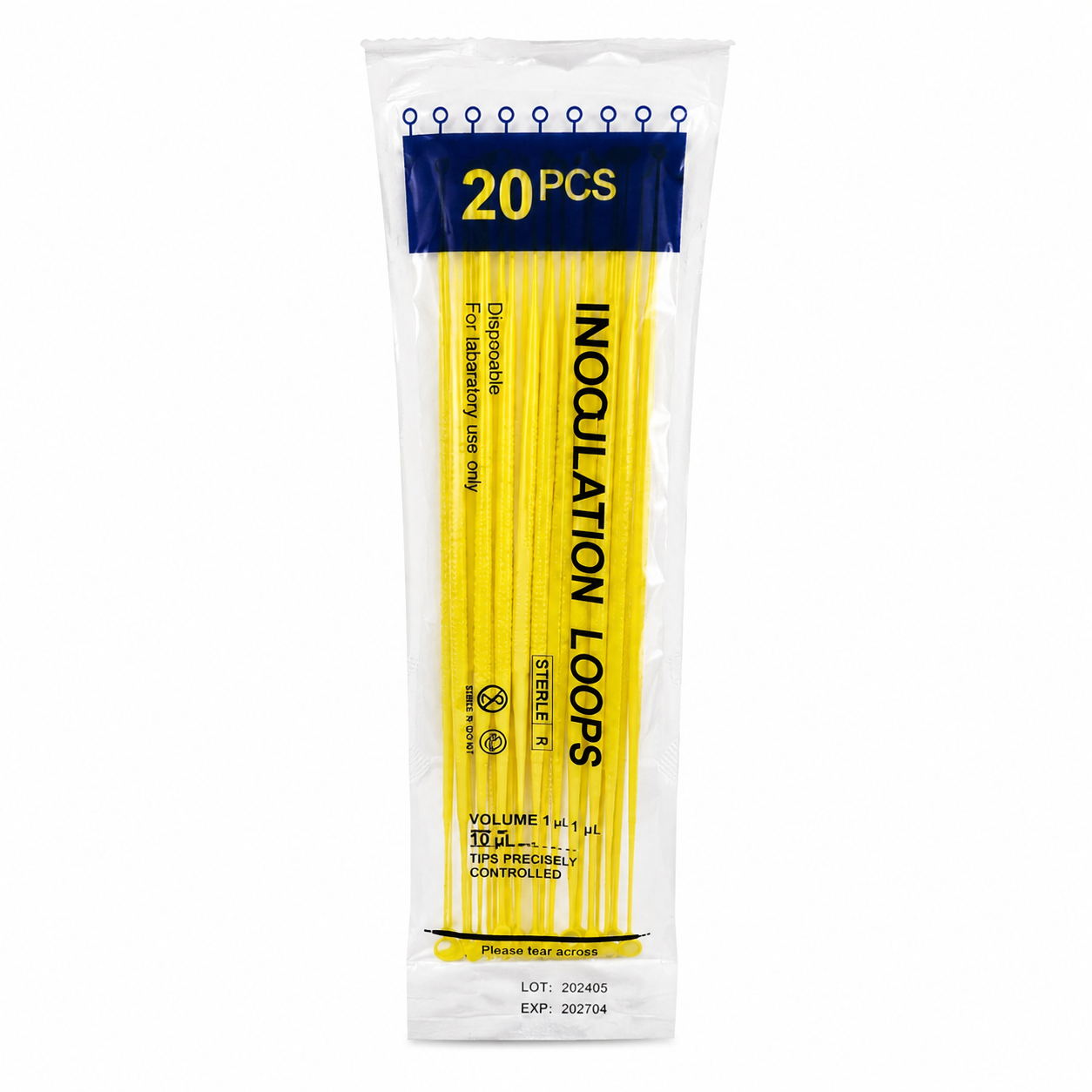 Asa De Siembra Multifuncional 1 ul / 10 ul Inoculador Esteril (Bolsa de 20 Und)
