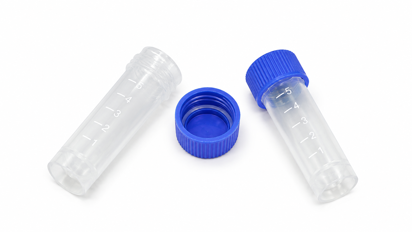 Criovial Con Tapa Rosca Azul No Esteril De 5 ml (Bolsa de 200 Und)