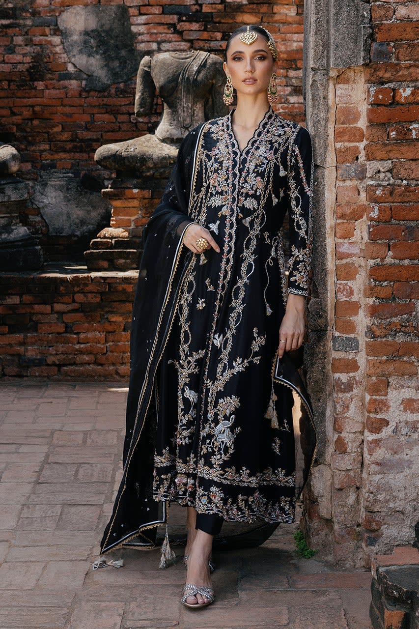 Kalki — Black Floral Chogha