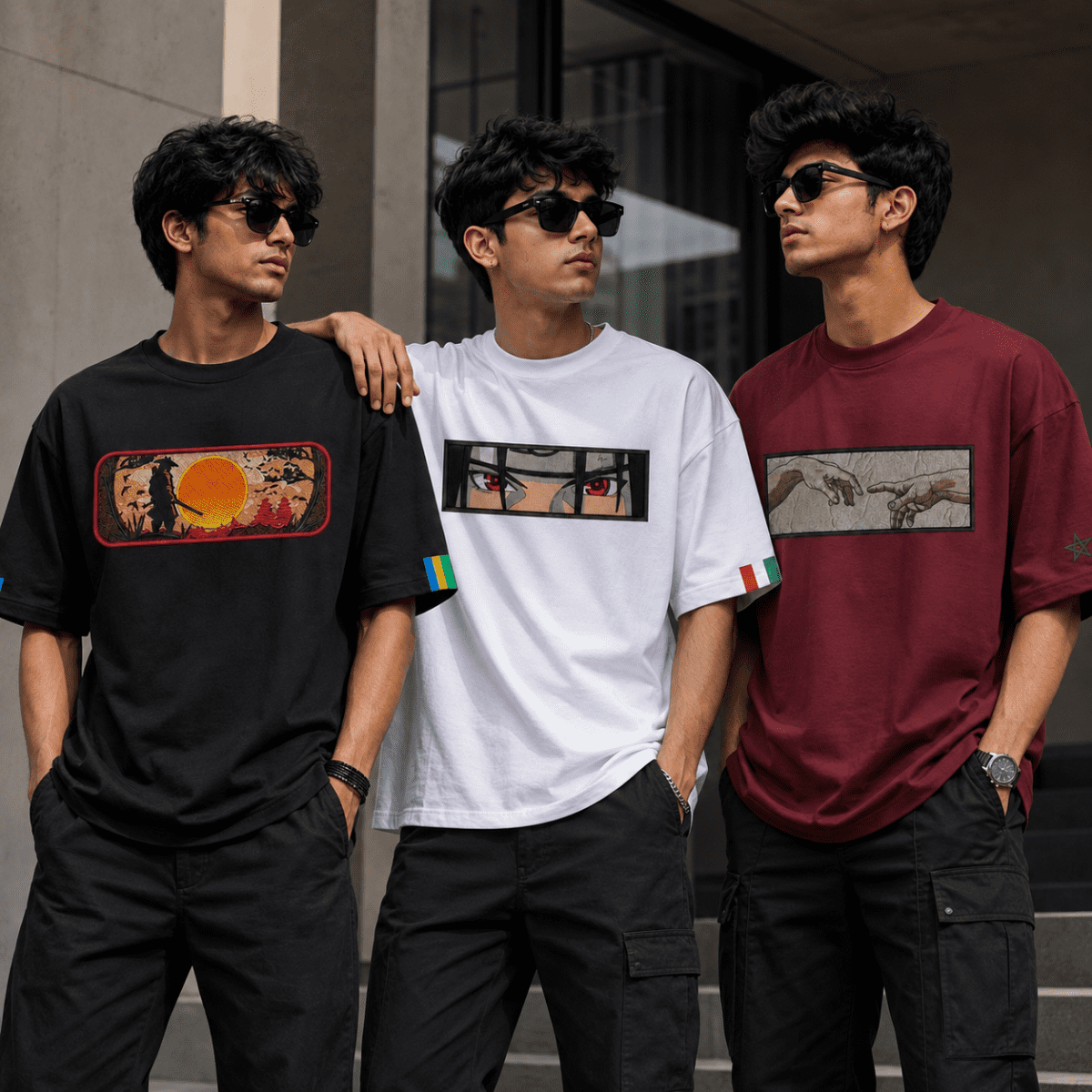 Premium Cotton Drop-Shoulder T-Shirt – Exclusive 3 Pcs Combo Pack!