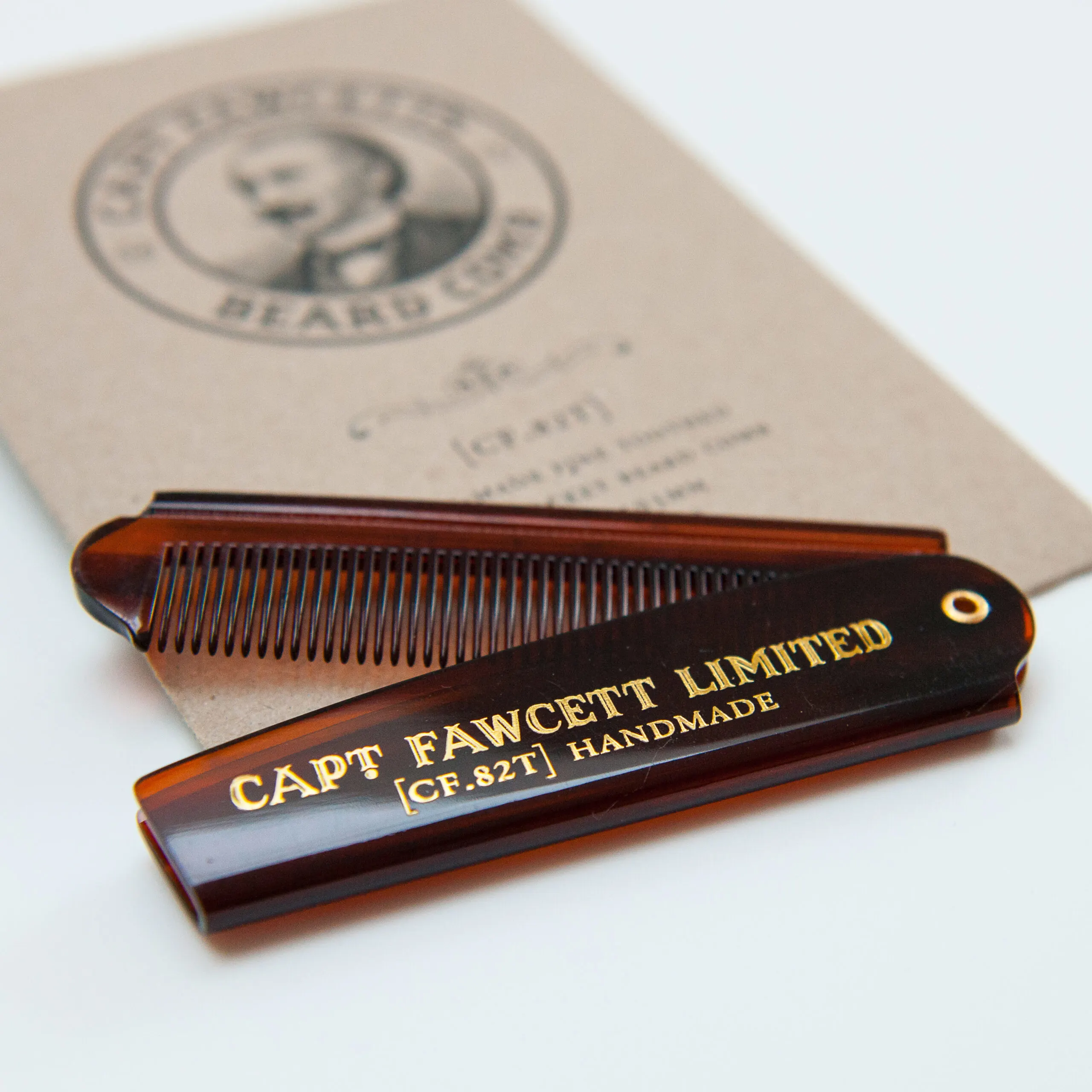 Captain Fawcett's Folding Pocket Beard Comb