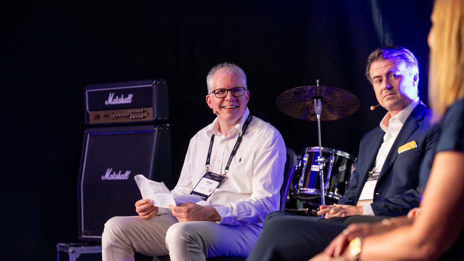 Garfield AI CEO Philip Young chairing panel at Legal Tech Talk conference