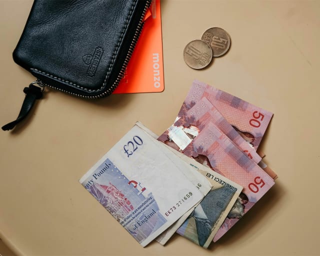 Money, wallet and coins