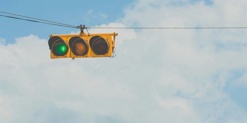 Traffic light at green