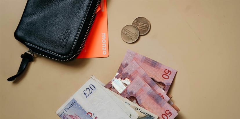 Money, wallet and coins