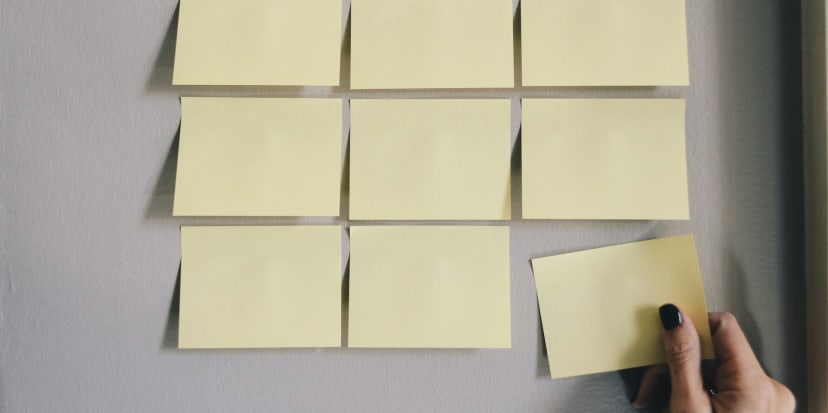 Person preparing documents for a small debt claim trial