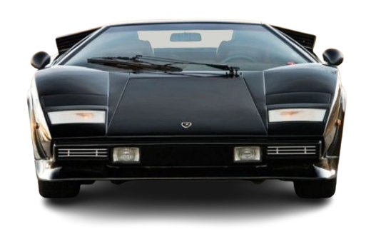 Frente del Lamborghini Countach LP 400 1974