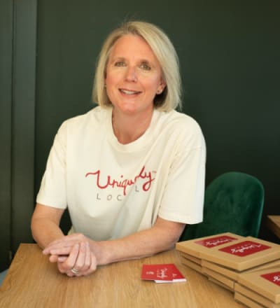 Rachel Marshall with Voucher Gift Boxes