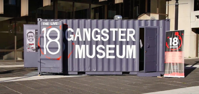 18 Gangster Museum exhibit at the Arts Cape Theatre.