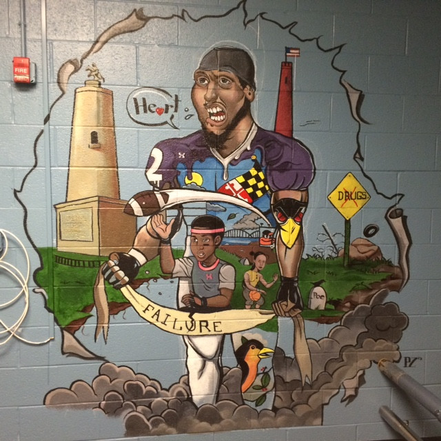 Leadership Through Athletics (Halethorpe; 2016)--mural