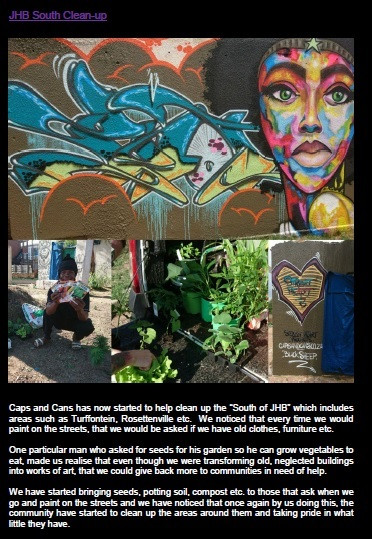 Natalie Rosner Helping the community of Turffontein who have nothing.