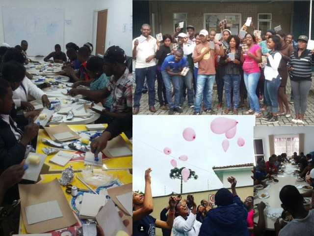 Badu_ Linyon Equipe de participantes durante a capacitação.