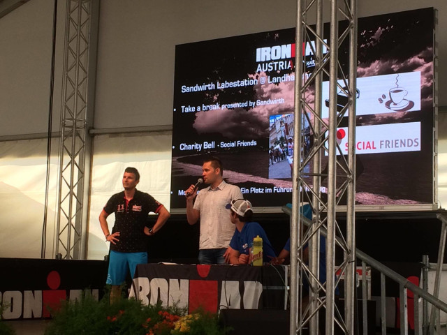SOCIAL FRIENDS 2016 & 2015: Presenting SOCIAL FRIENDS initiative at the Ironman Austria race briefing with an audience of 3.000 international triathletes.