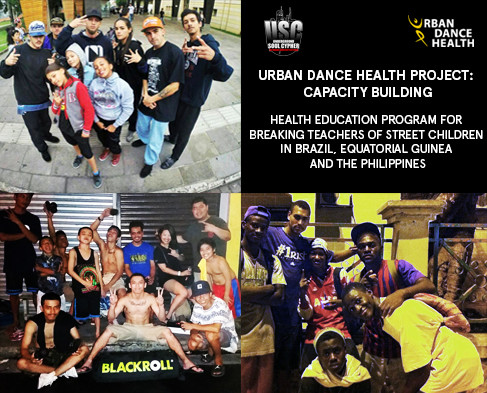 Urban Dance Health Health Education Program with the breaking crews Essencia Crew from Brazil, Sniper Crew from Equatorial Guinea and SAS Crew from the Philippines