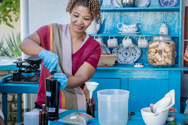 PwP Felecity makes tinctures - another craft taught at PwP Incubator Hub