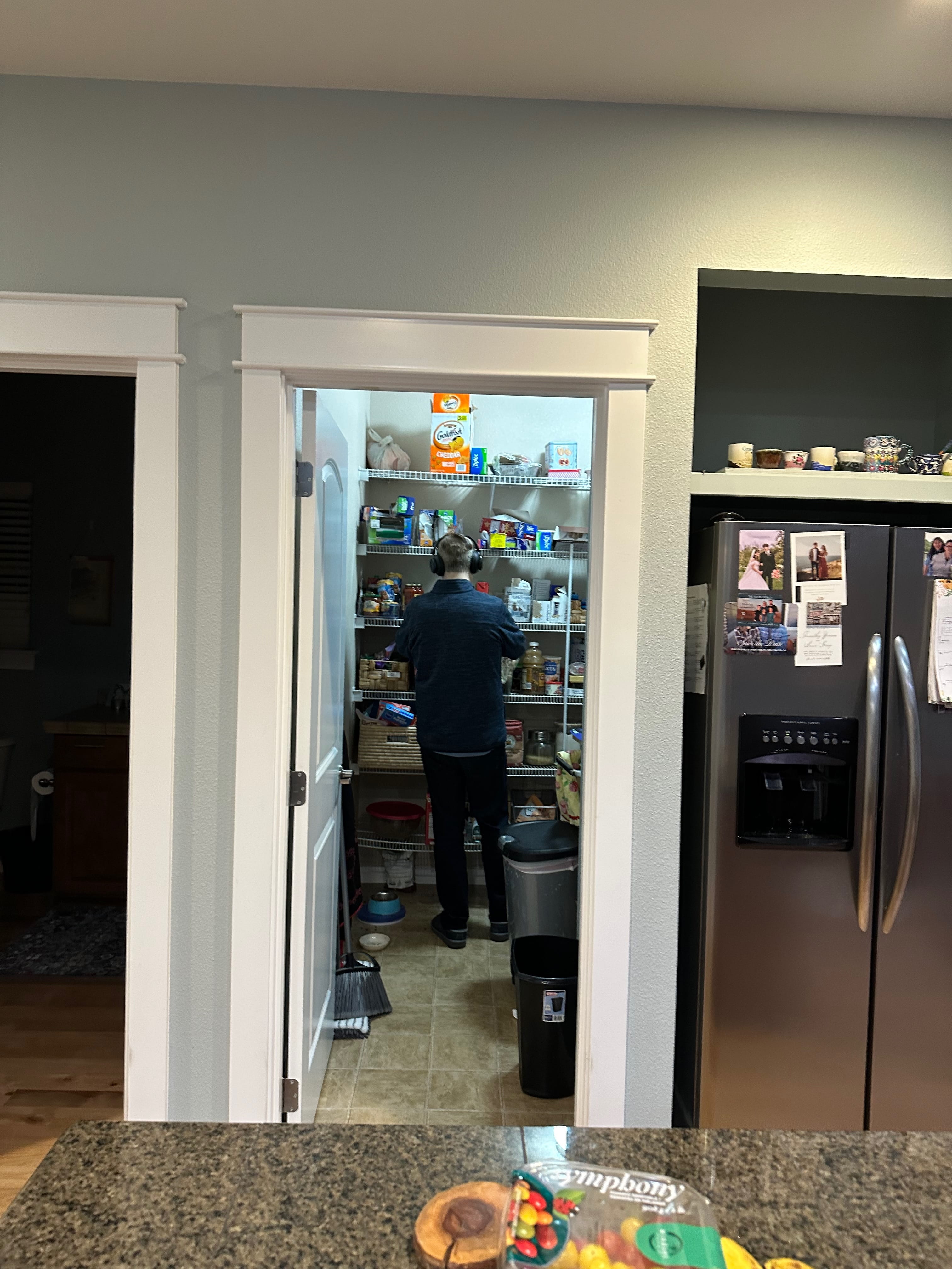 Jonah's dad finding a snack