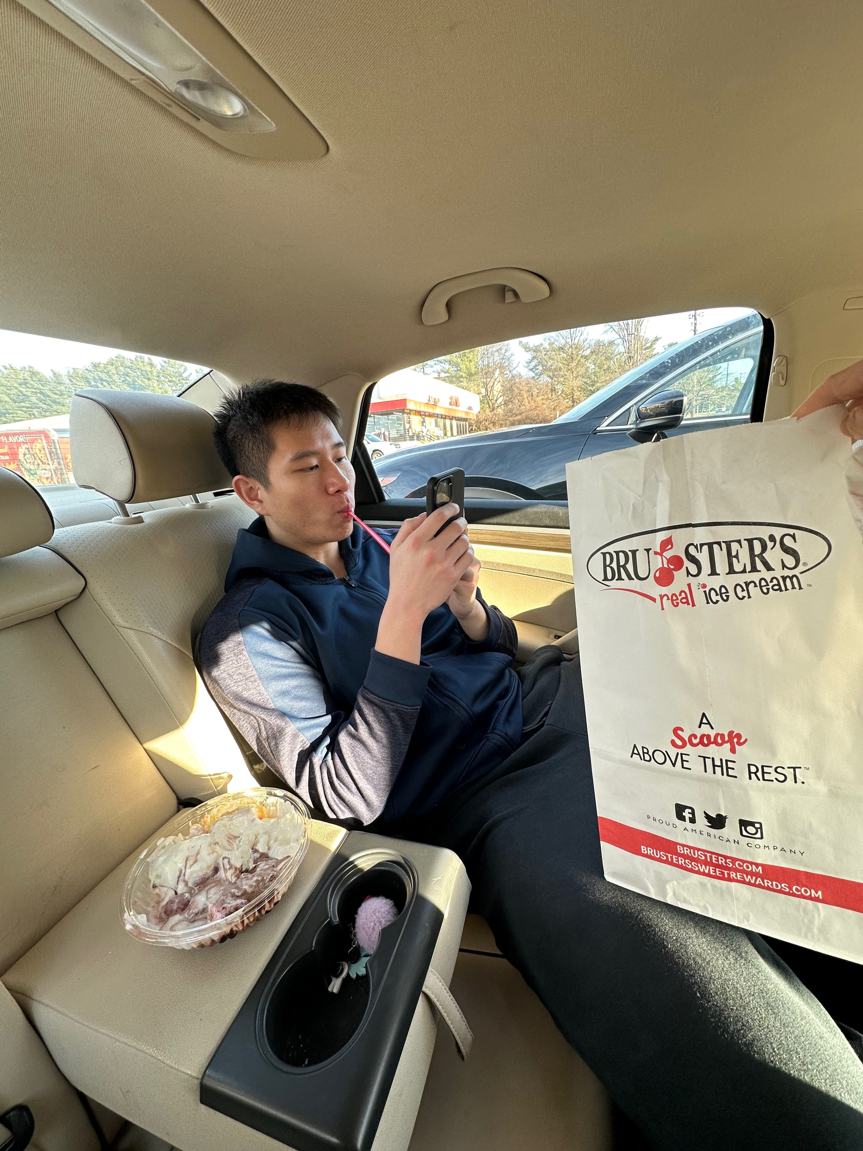 Eric eats a banana split