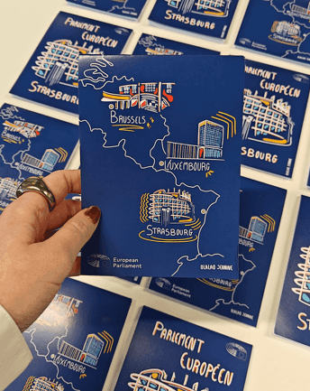 Carnets avec Carte du Parlement