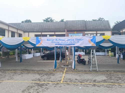 Portfolio: Sukses Support Event Semarak Harbak PU Ke-79 di BBWS Brantas - Tenda & Panggung Elegan