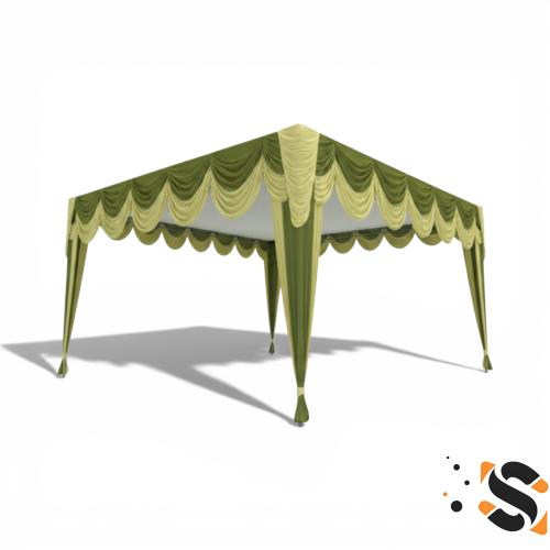 Tenda Dekorasi Nuansa Hijau Olive & Hijau Pupus